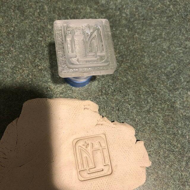 Personalized Stamp for Ceramics and Soap - Square - Rittagraf