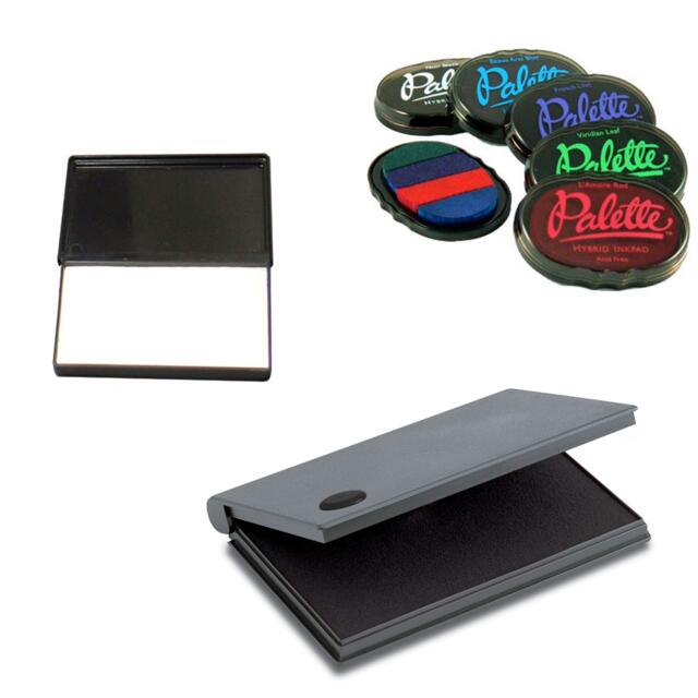 picture of a different sized stamp ink pads and Palette Ink Pads
