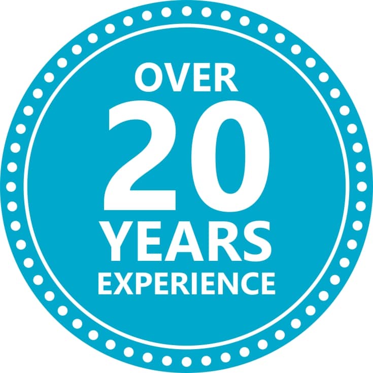 20 years of experience badge