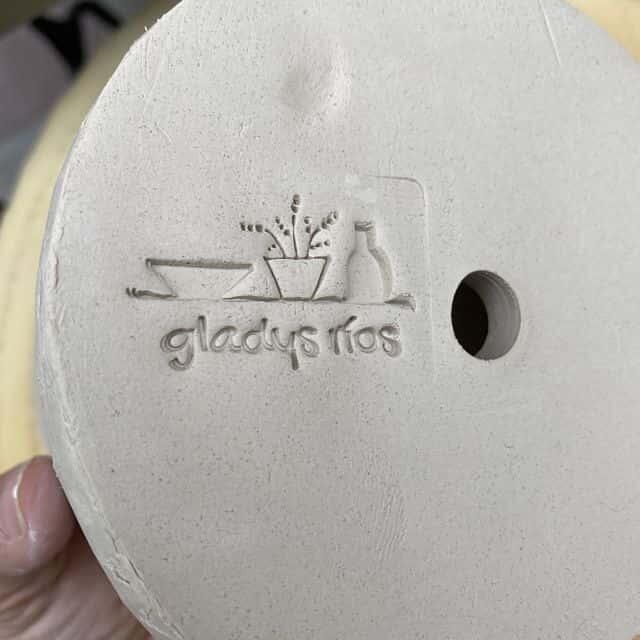 gladys rios pottery stamp impression